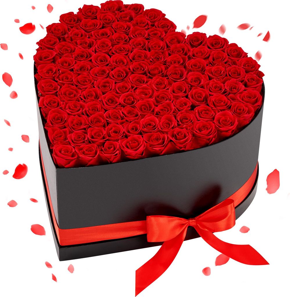VEVOR 100 pcs. Boîte de roses éternelles en forme de cœur, Image du produit 