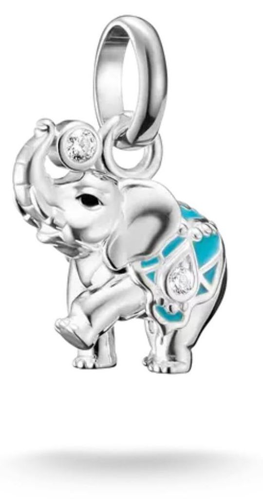 Dámský přívěsek Charm slon, tyrkysová smalt - THOMAS SABO Obrázek produktu 