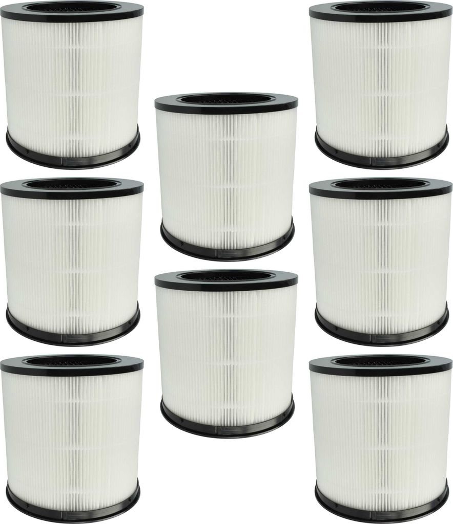 vhbw 8x Luftilter kompatibel mit Xiaomi Smart Air Purifier 4 Compact Luftreiniger - Kombifilter Vorfilter + HEPA + Aktivkohle