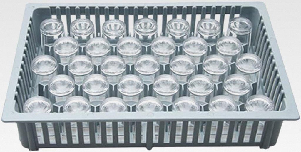Alpha Paletten & Boxen - Schnapsglaskorb 390x260x75 mm grau