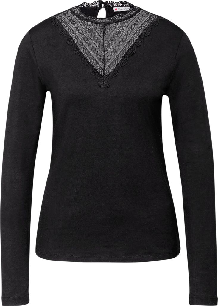 Street One shirt w.lace insert Black 42