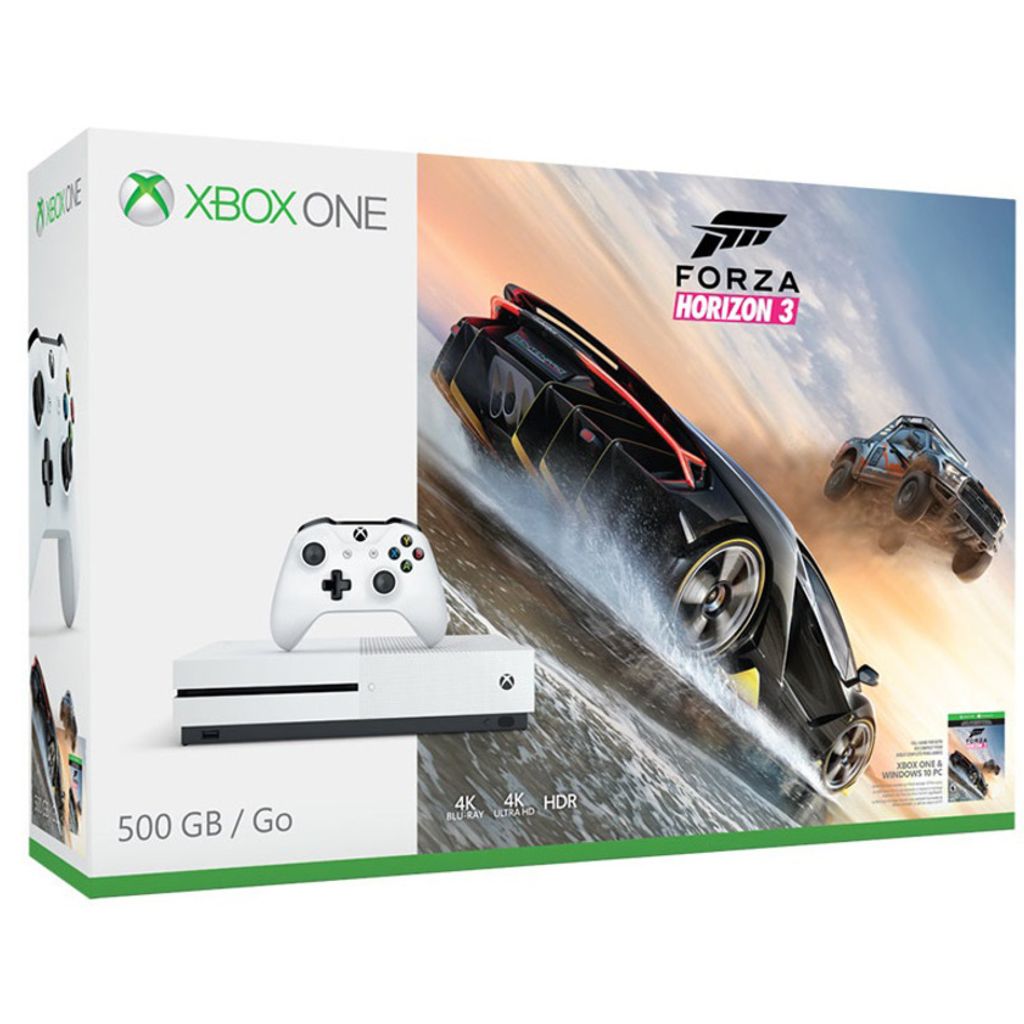 Microsoft Xbox One S Forza Horizon 3 Bundle, Weiß, 8192 MB, Produktbild 
