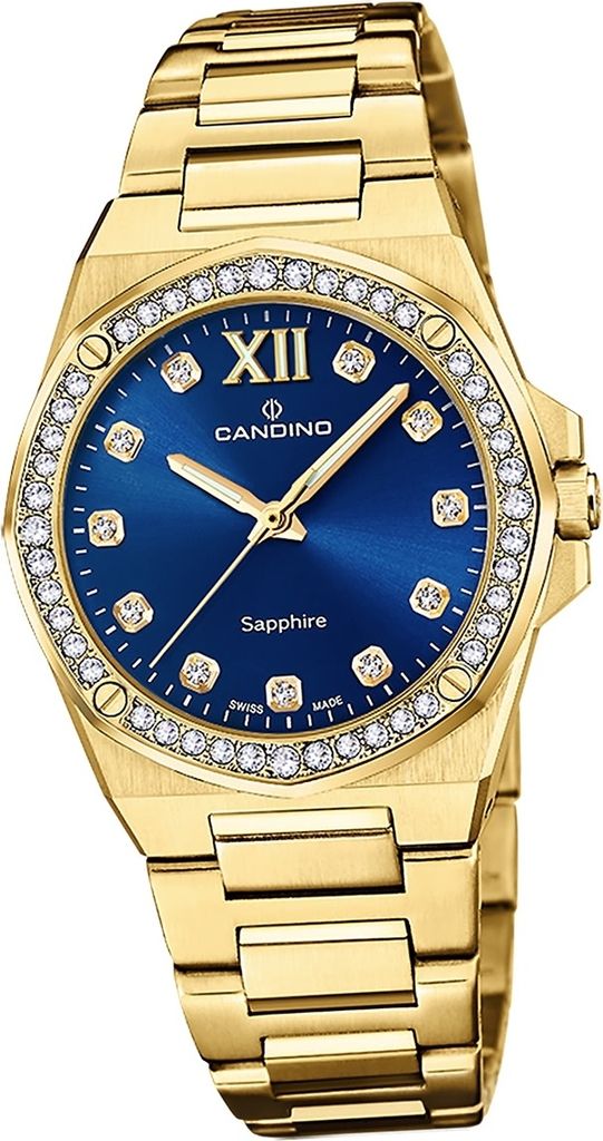 Candino Edelstahl Damen Uhr Analog Elegant Armbanduhr gold Elegance D2UC4755/3
