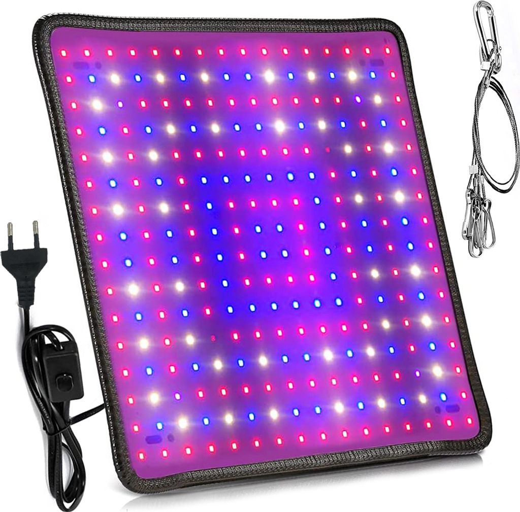 Grow Light LED Pflanzenlampe 1000W 256 LEDs Pflanzenlampe Led Vollspektrum Wachstumslampen mit Haken für Pflanzen für Zimmerpflanzen Gemüse Blume