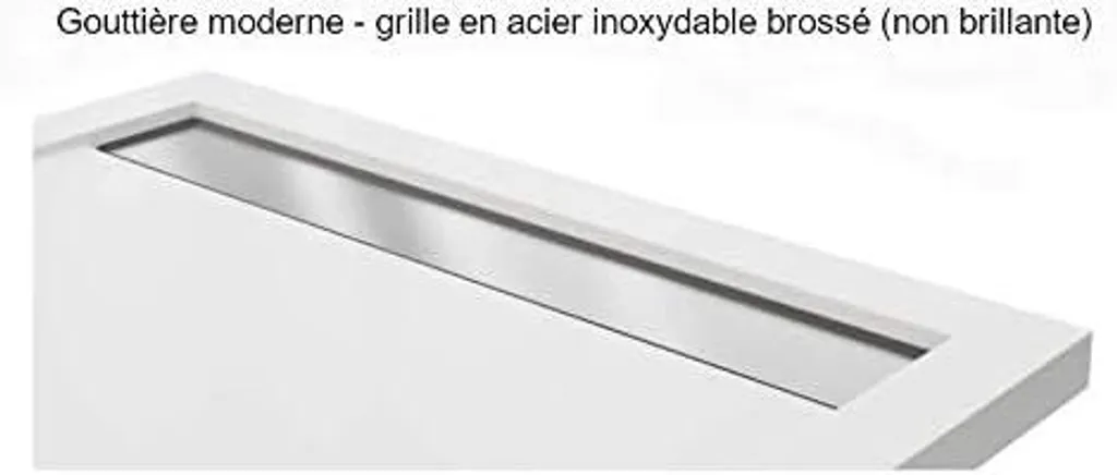 Bac à douche rectangulaire 100x80 cm extra-plat avec kit d'évacuation