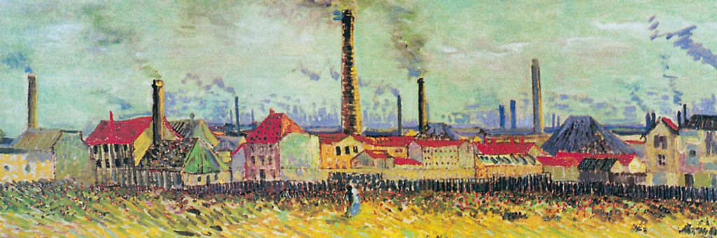 Vincent Van Gogh Kunstdruck Bild - Fabriken, 1887 (91 x 30 cm)