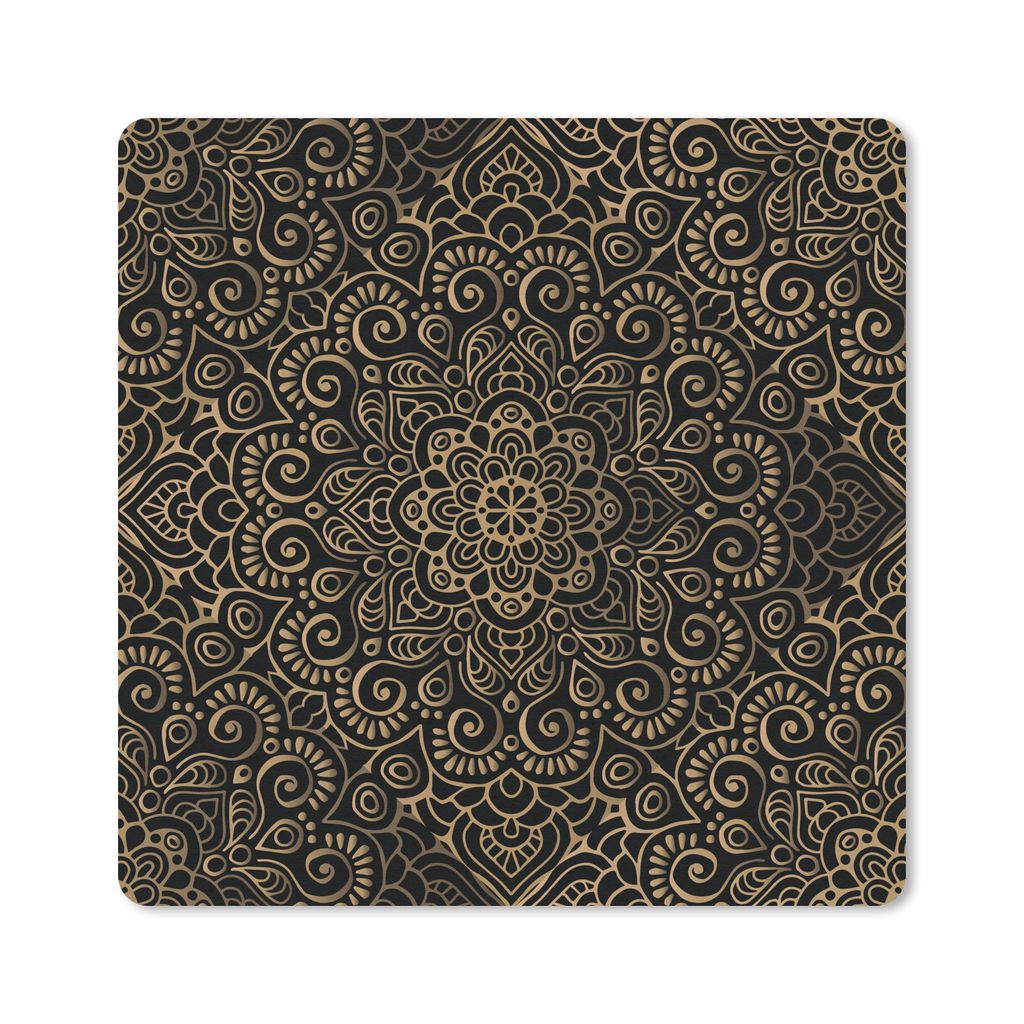 MuchoWow Mauspad Mousepad Mandala indisches Muster 30x30 cm - Mousepads - Maus Mat - Pad - Mausunterlage - Gaming