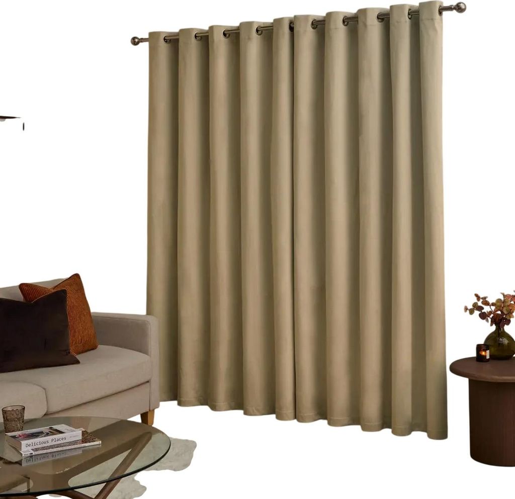 Furn - "Ultimate" Verdunkelungsvorhänge, Samt RV3695 (168 cm x 229 cm) (Mokka)