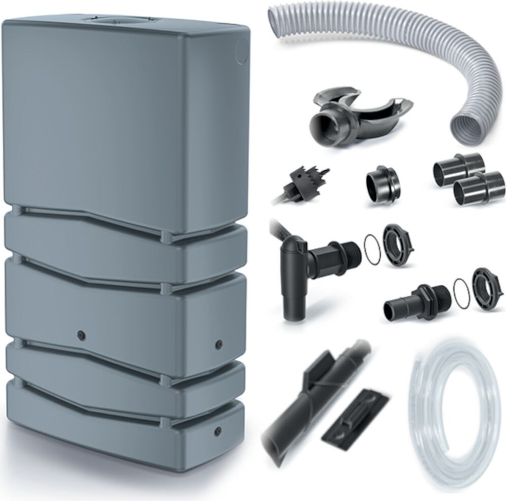 Set aus Aqua Tower 350L Regenwassertank + Anschluss-Set für Produktbild 