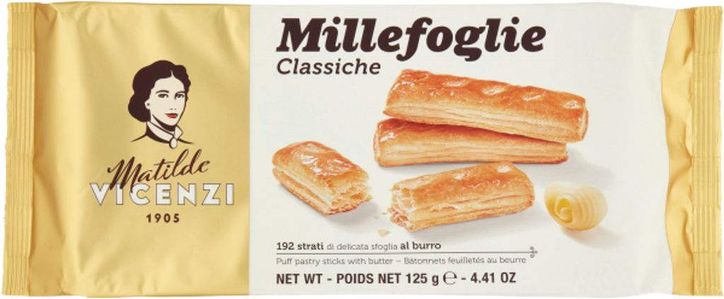 Millefoglie Classiche Butterkekse 125g - Vicenzi Immagine del prodotto 