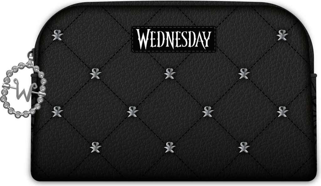 Blue Sky Studios Wednesday Federmäppchen - gesteppte Kosmetiktasche schwarz