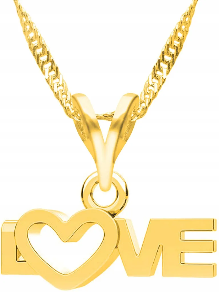 Delicato ciondolo a forma di cuore in argento 925 placcato oro