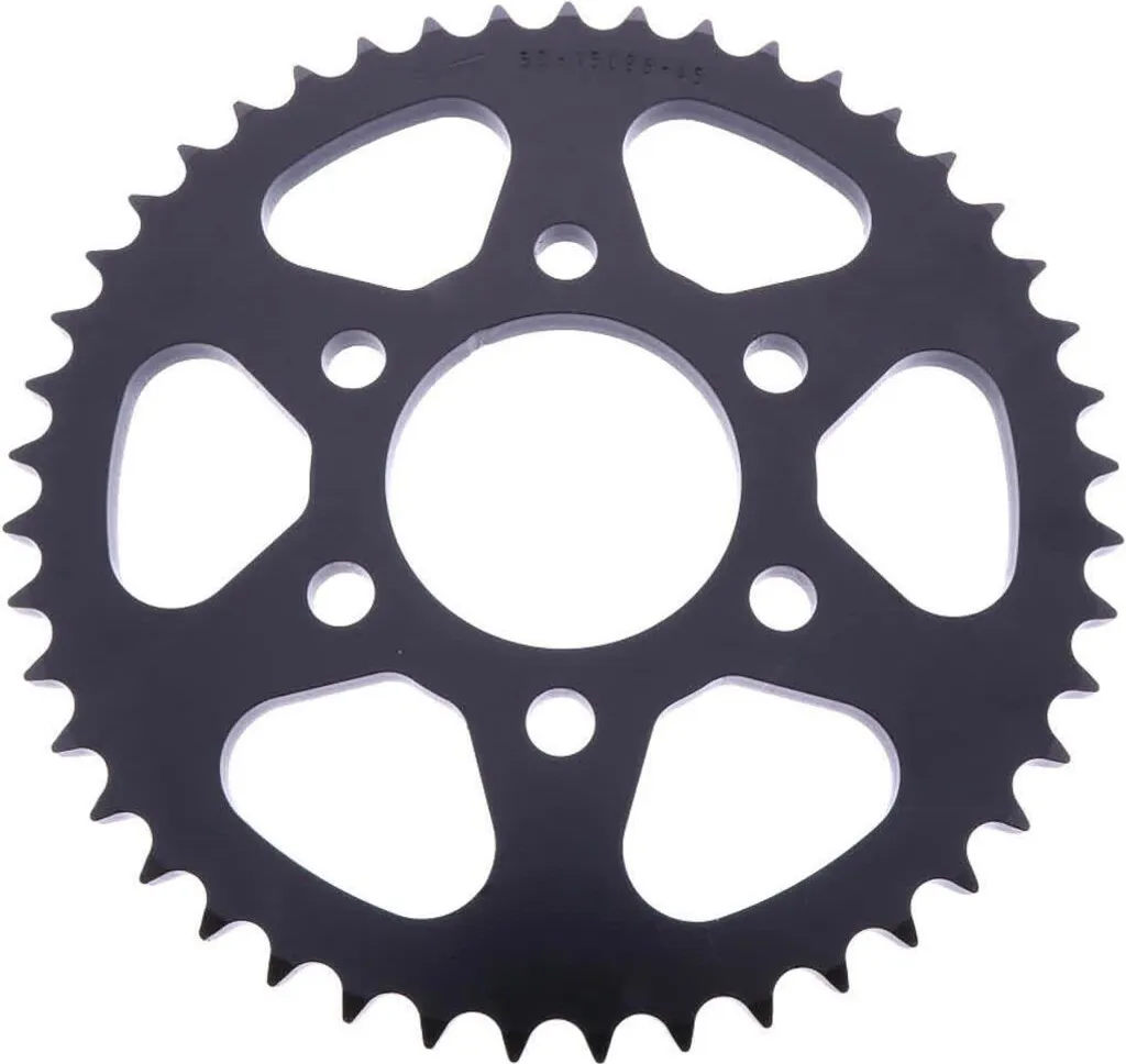 Couronne arrière moto acier noir ESJOT 45 dents pas 428 de qualité
