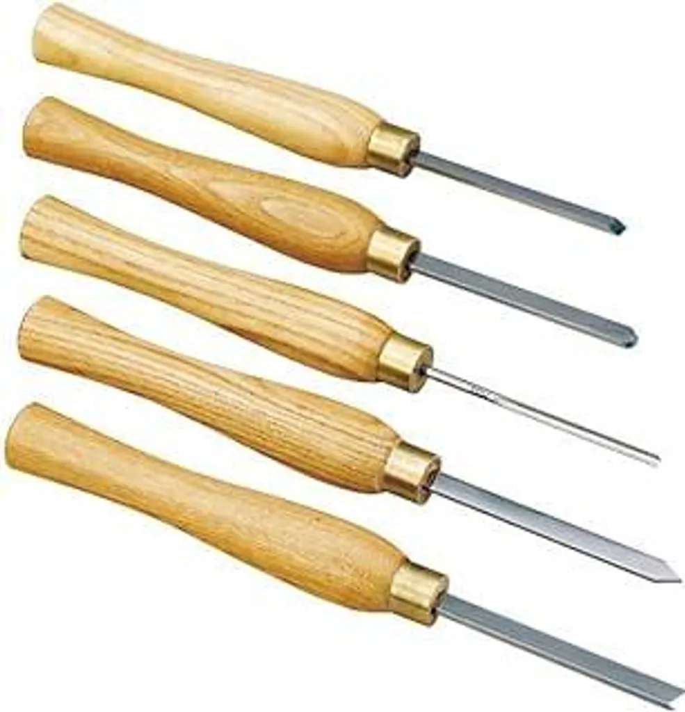 PROXXON 27023 Set di 5 scalpelli da tornio HSS in scatola di legno
