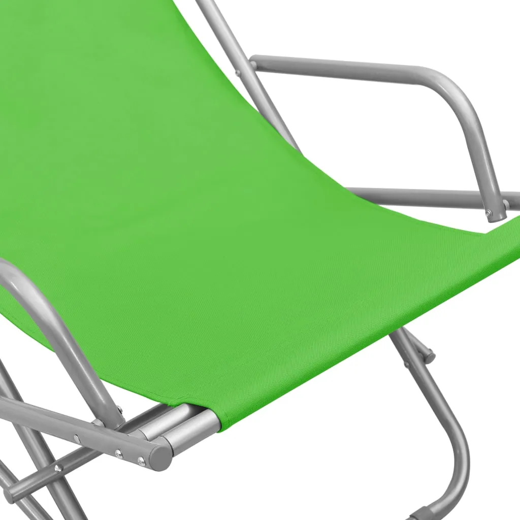 Chaises à bascule vidaXL acier vert - Solution confort pour dos et détente - 8