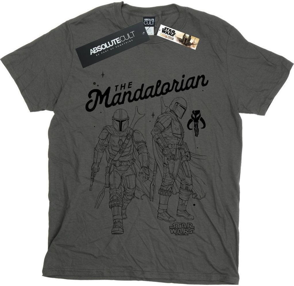 Star Wars - "The Mandalorian Hunter" T-Shirt für Herren BI47201 (XXL) (Holzkohle)