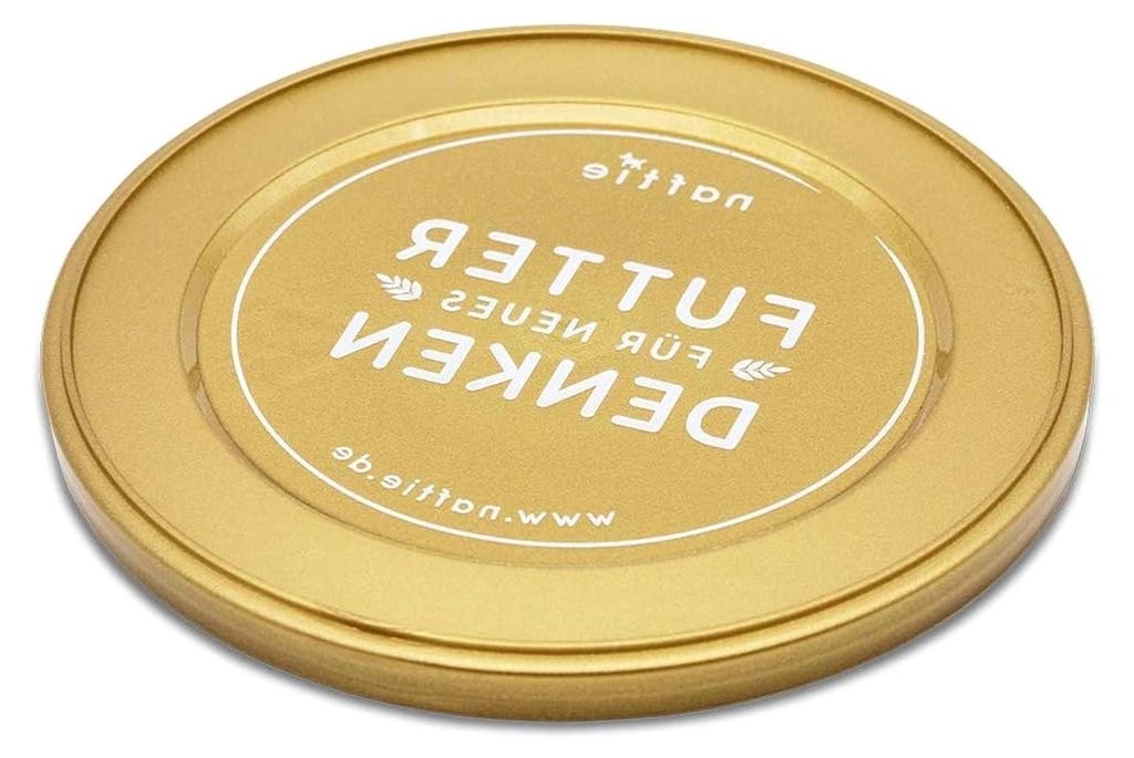 Dosenverschluss - Plastikdeckel für 800g Hundefutter und Katzenfutter Dosen - Farbe Gold (5er Set)