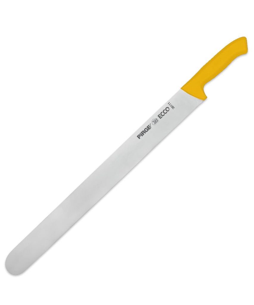 Pirge Ecco Dönermesser 50 cm Gelb - Aufschnittmesser - Schärfstes Döner Langmesser - Schneidemesser - Fleischmesser - BBQ Messer
