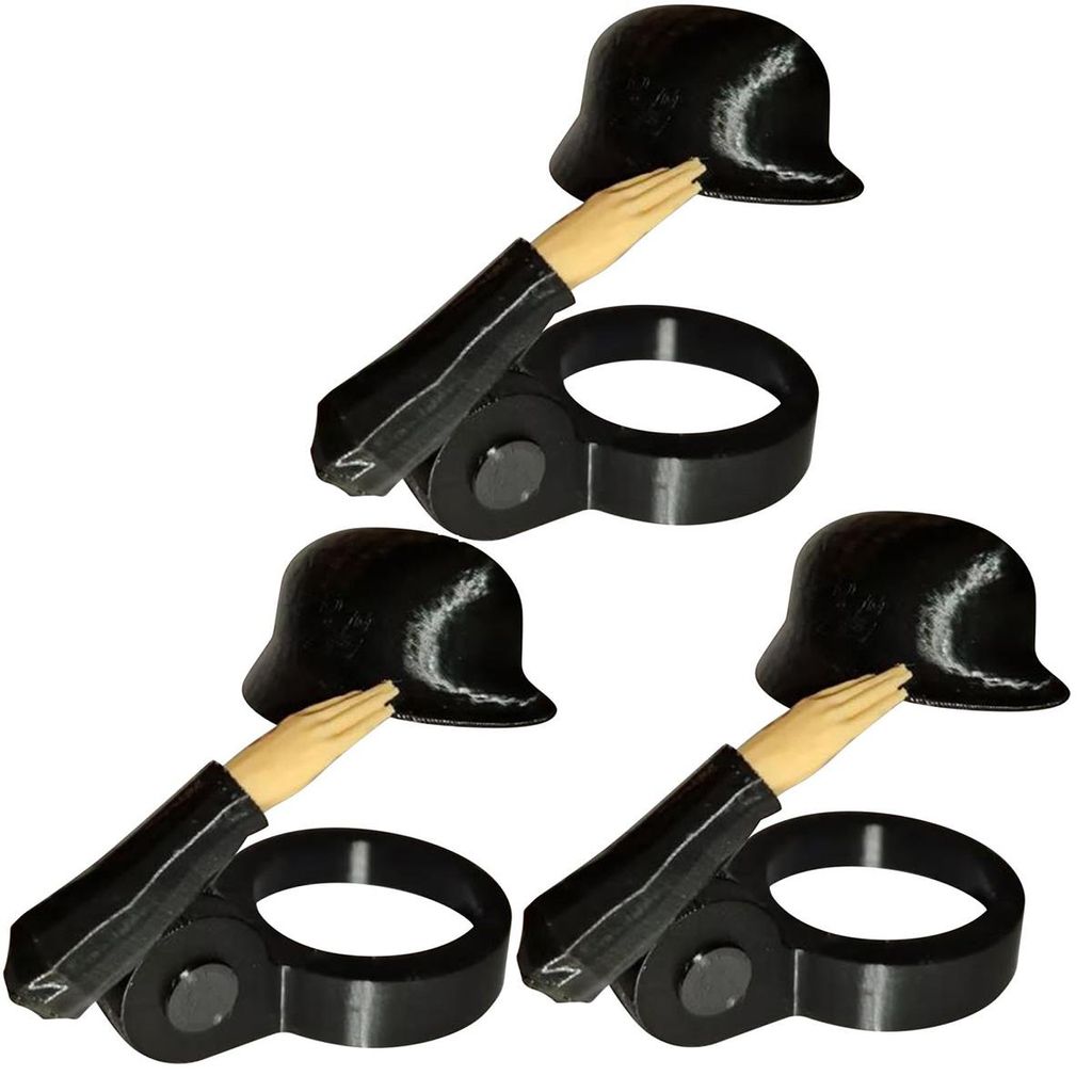 Bierflaschenhelm mit Soldatengruß, wiederverwendbares Produktbild 