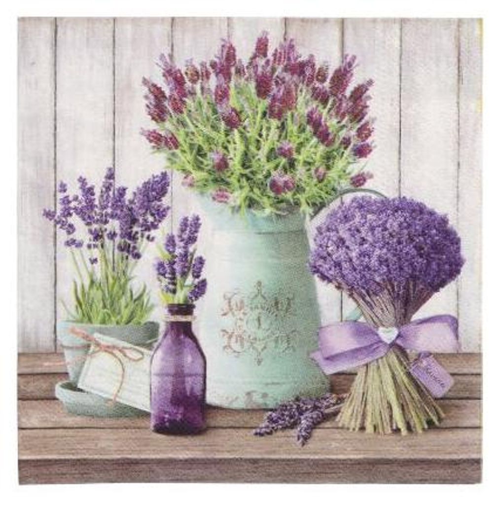 10x PAPSTAR 20 Servietten, 3-lagig 1/4-Falz 33 cm x 33 cm "Lavande" | Unbekannte Einheit (20 Stück)