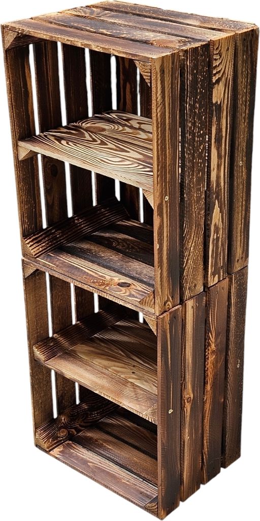 Holzkisten 2er Set mit Regalboden Kurz 50 x 40 x 30cm Produktbild 2