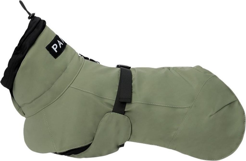 PAIKKA Hunde Winter-Jacke reflektierend "Visibility" Wool green