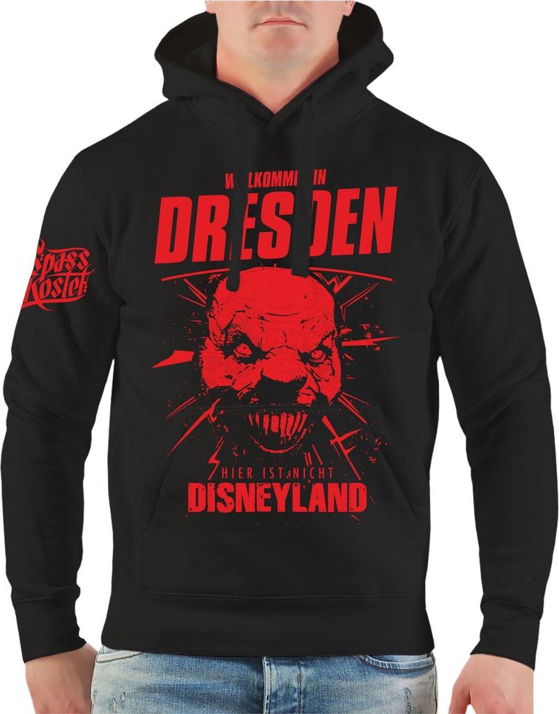 Herren Kapuzenpullover Willkommen in Dresden