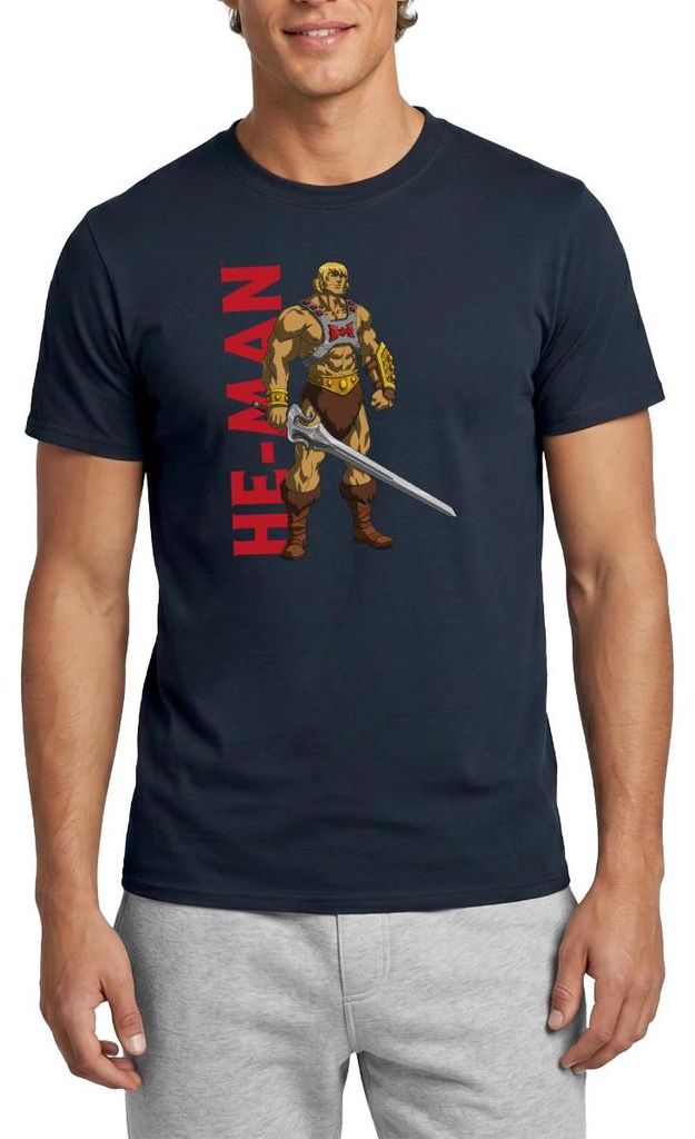 Spreadshirt Masters Of The Universe He-Man Männer T-Shirt, XL, Navy