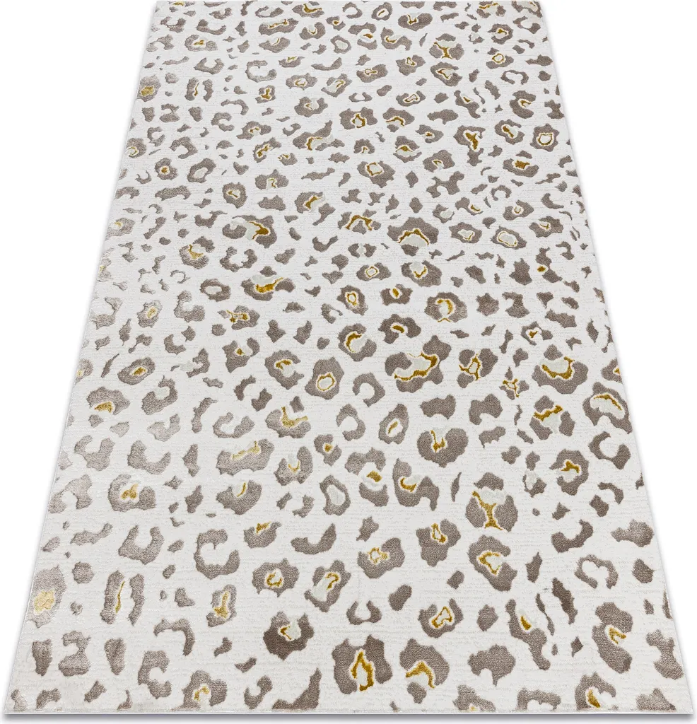 Tapis structuré motif léopard beige et crème - Bliss 160x220cm