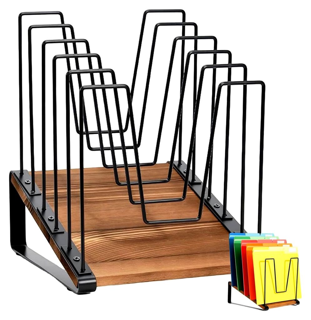Geneigter Schreibtisch-Organizer | Papier- und Postsortierer | Ablageständer für Dokumente und Ordner für Zuhause, Büro, Schule und Studium