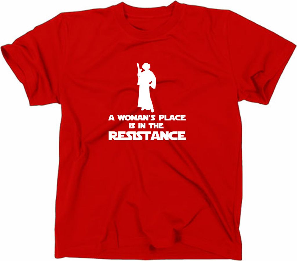 Styletex23 T-Shirt A Woman's Place is In The Resistance, rot, S