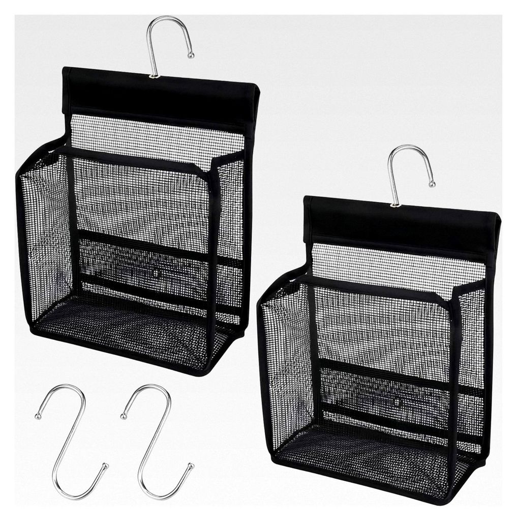 Wäscheklammerbeutel, 2 Stück zum Aufhängen, wiederverwendbarer Wäscheklammerkorb, tragbar für Wäscheklammern, Duschgel, Kosmetik, für den In...