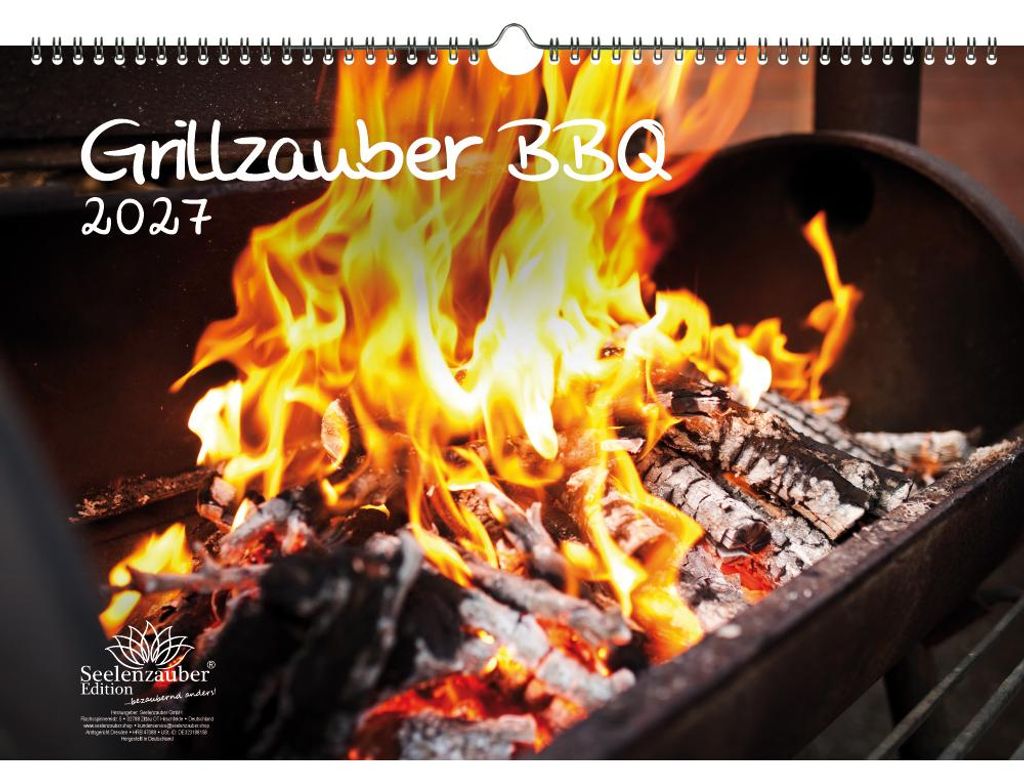 Grillzauber BBQ DIN A3 Kalender für 2027 Grill - Seelenzauber
