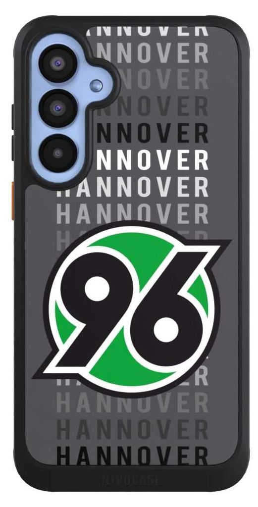 NIVOCASE Hülle für Samsung Galaxy A55 5G Handyhülle NIVOcore Case Schwarz H96 Hannover 96 Offizielles Lizenzprodukt