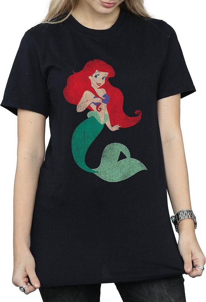 The Little Mermaid - T-Shirt für Damen BI537 (XL) (Schwarz)
