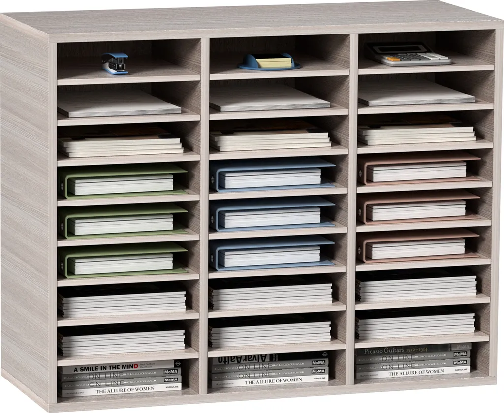 Organisateur de Papier pour Finir avec le Désordre : 27 Cases en Bois