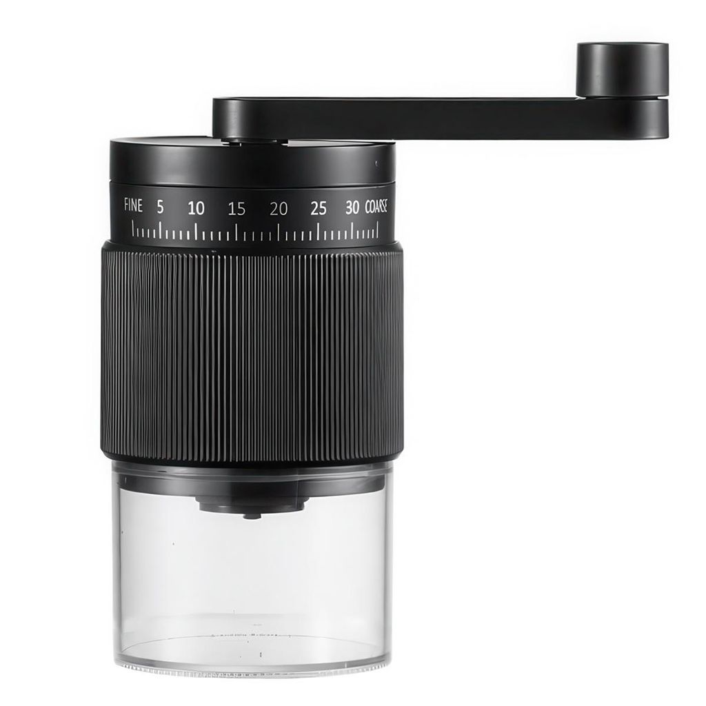 Manuelle Kaffeemühle mit Handkurbel, 18 Mahlgrade, tragbar, für Espresso, French Press & türkischen Kaffee