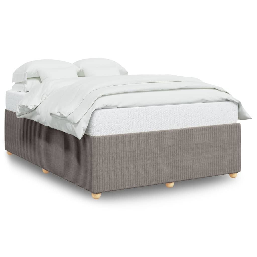 Bettgestell ohne Matratze Taupe 140x190 cm Stoff