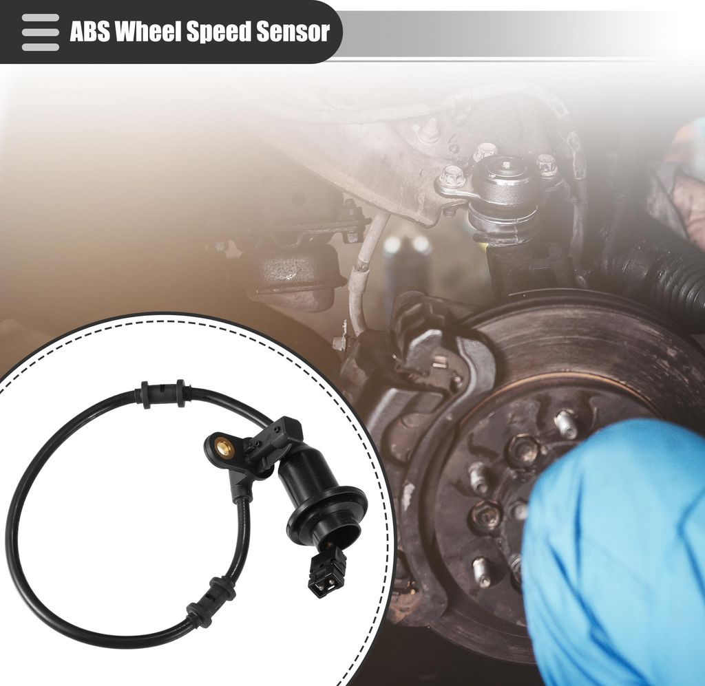 ABS Rad Drehzahl Sensor Hinter Rechts für Mercedes-Benz Kunststoff Schwarz