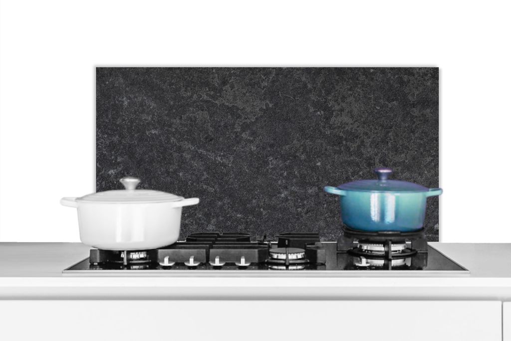 KitchenYeah Spritzschutz Küche - Küchenrückwand - Wandschutz für Herd und Spüle - Beton - Grau - Formen 90x45 - Alu-Dibond (Alternative zum ...