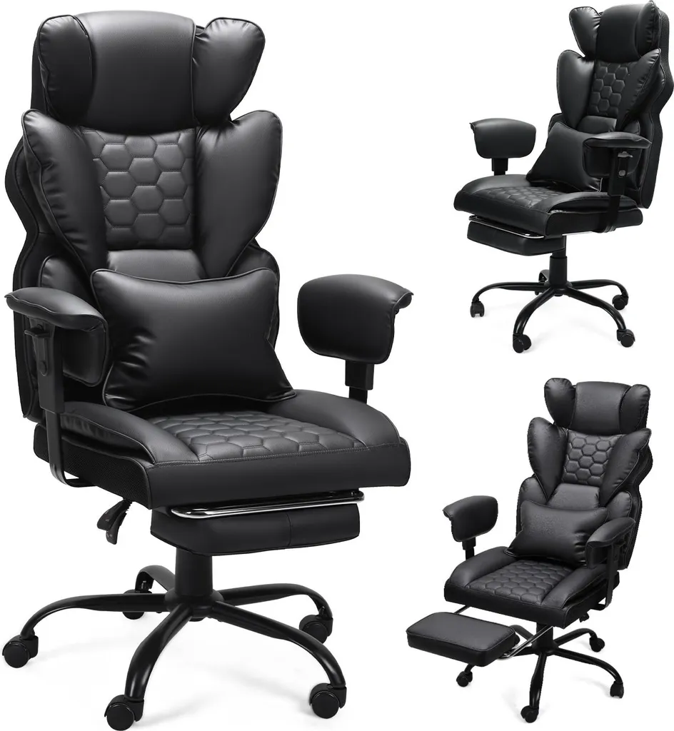 Sedia PC Bettizia Ergonomica: Poggiapiedi, 150kg, Supporto Lombare