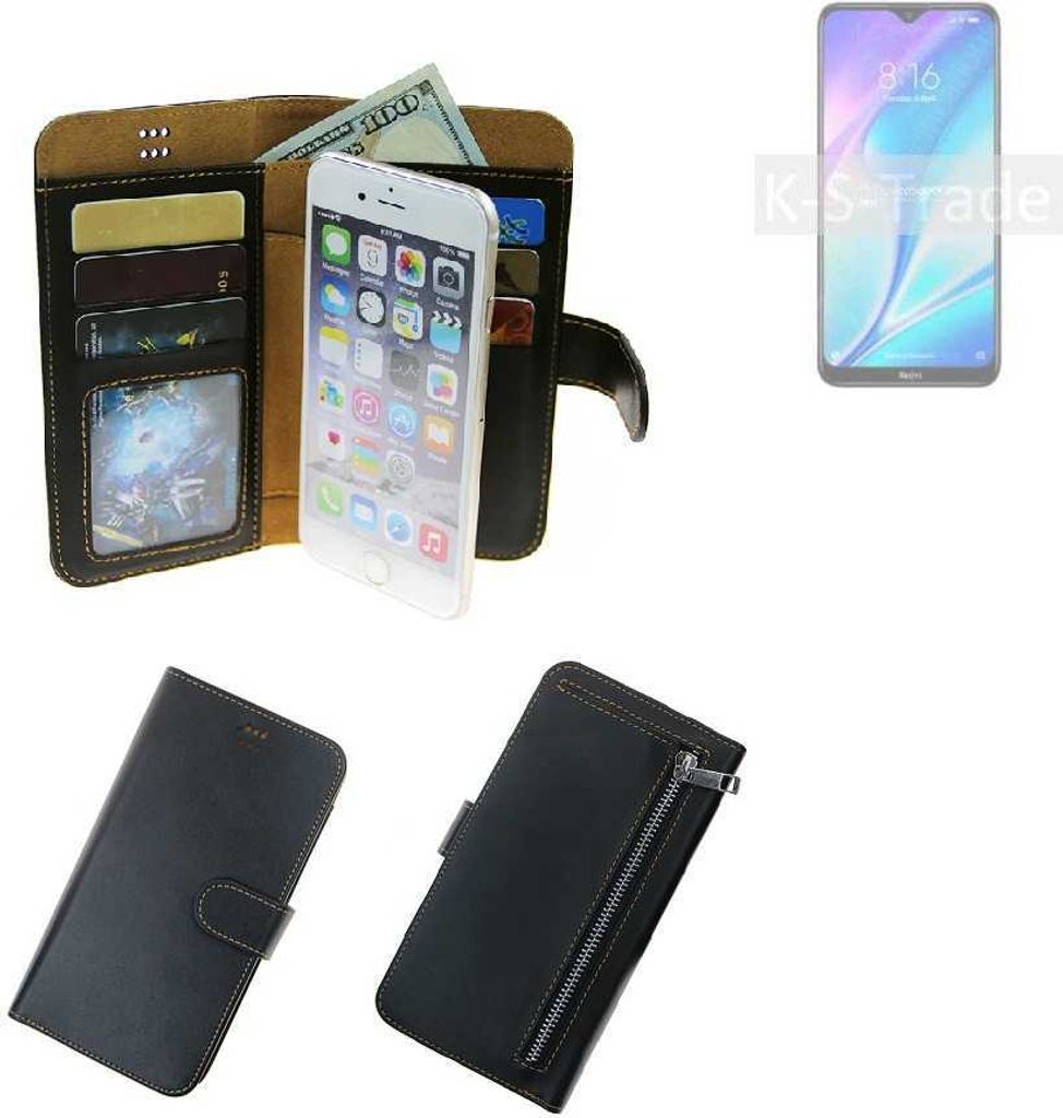 K-S-Trade Schutz Hülle kompatibel mit Xiaomi Redmi 8A Dual Klapphülle Case Phone cover Slim Handytasche Handy Hülle schwarz aus Kunstleder (1 Stk)