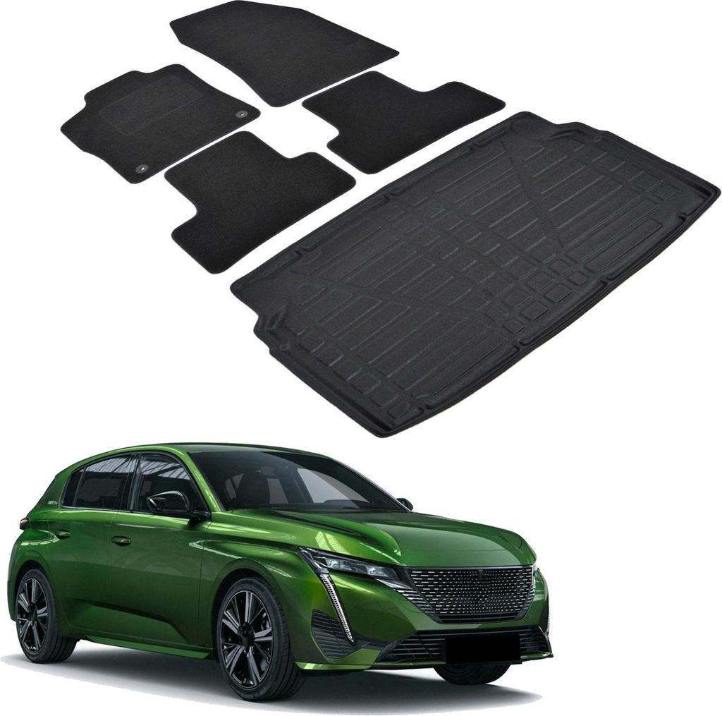 Kofferraumwanne Fußmatten Set Für Peugeot 308 Ab 2022 Schrägheck, Genaue Passform