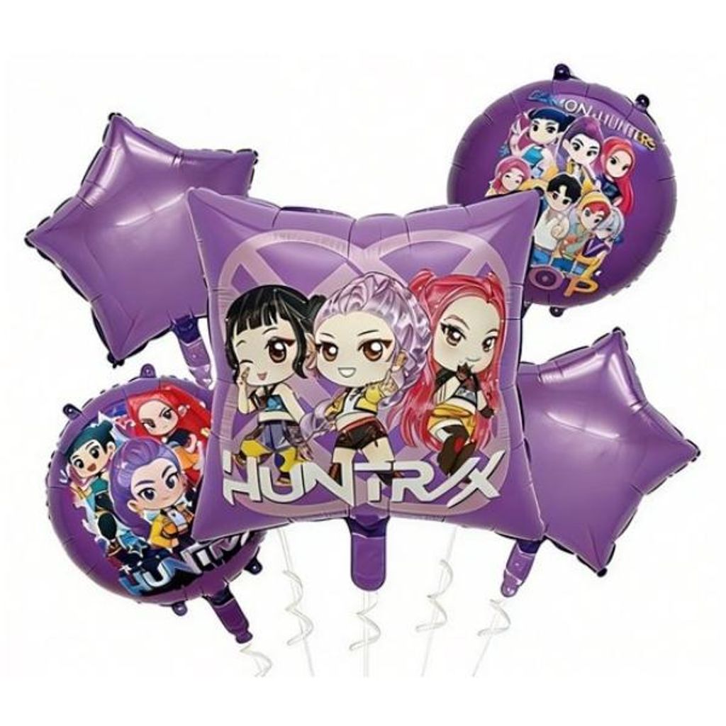 Hunters Geburtstags Deko – Coole Anime Party Alufolienballons & hängende Charms – Partydekoration für Kinder & Fans – General Theme
