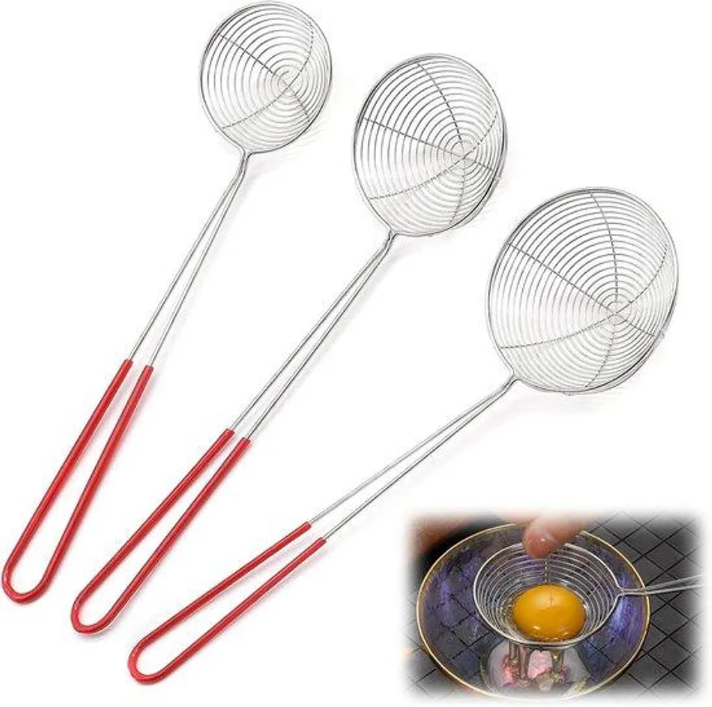 Ustensiles de cuisine : lot de spatules inox forgé pour friture et grillade