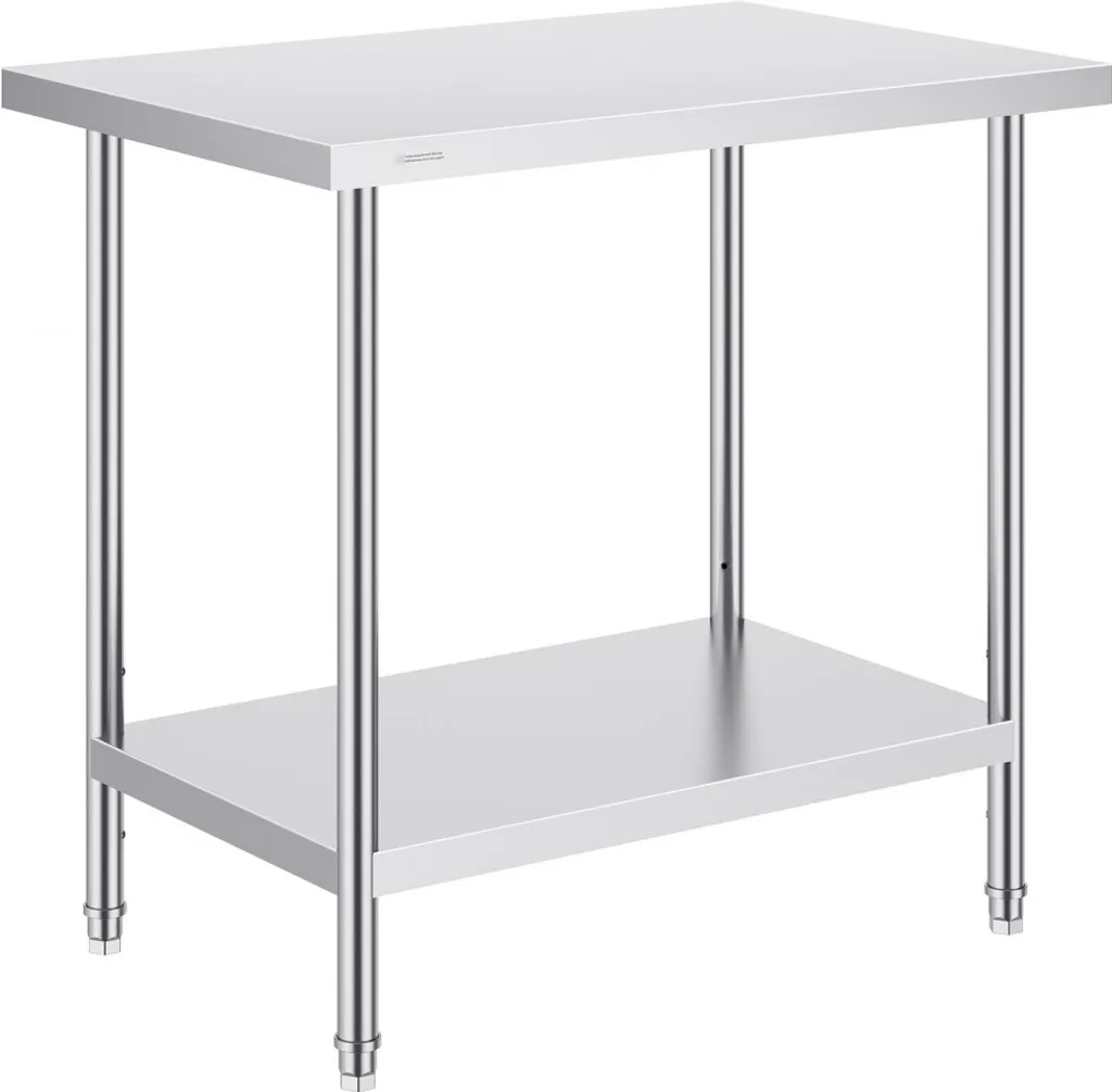 Table de préparation en acier robuste 914mm pour atelier gastronomique