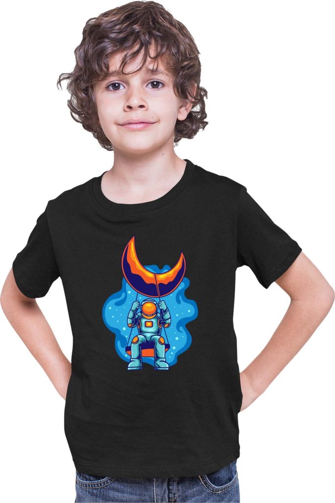 Kinder T-Shirt Nasa Space Theme Nasa 004, 5-6 Jahr - 116 / Schwarz