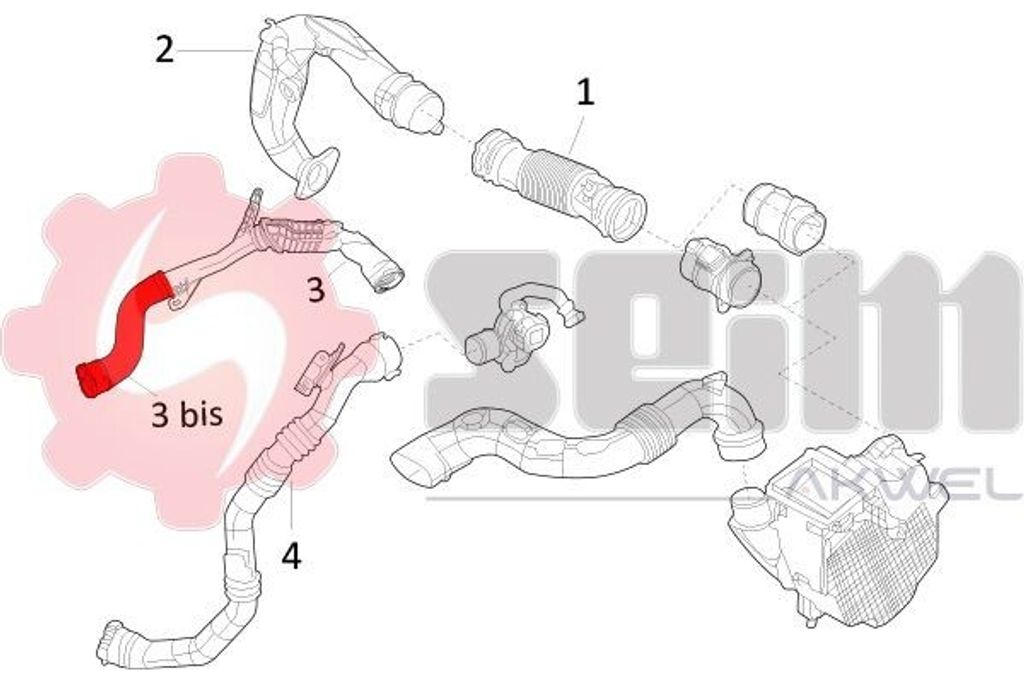 SEIM 981748 Turbo Ladeluftschlauch für RENAULT Clio IV Schrägheck (BH) Clio IV Grandtour (KH) CLIO IV Kasten für DACIA SANDERO II
