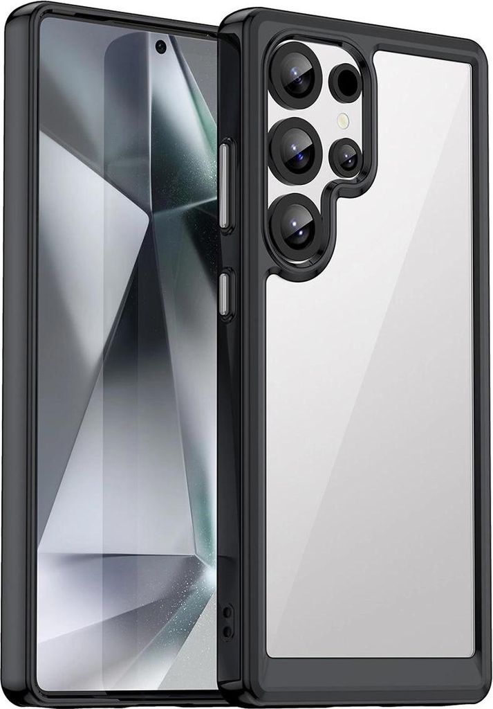 Outer Space Hülle mit Gelrahmen für Samsung Galaxy S25 Ultra - Schwarz