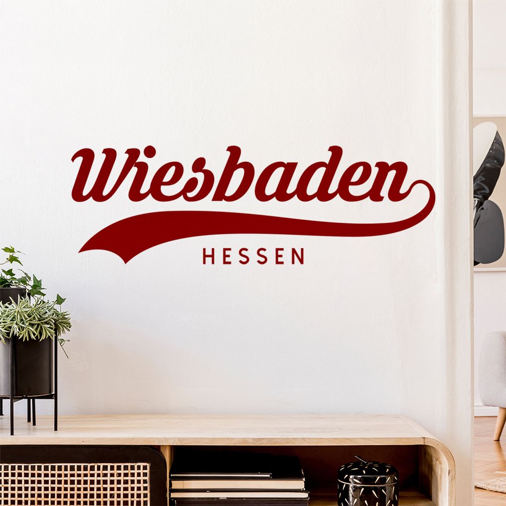 Wiesbaden Hessen Wandtattoo Wandaufkleber Wall Sticker - Dekoration, Küche, Wohnzimmer, Schlafzimmer, Badezimmer
